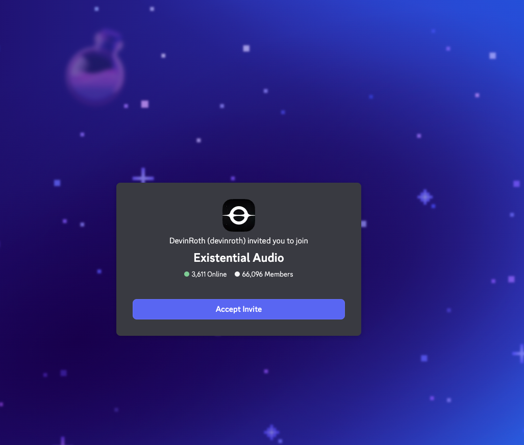 Official Existential Audio Discord invite